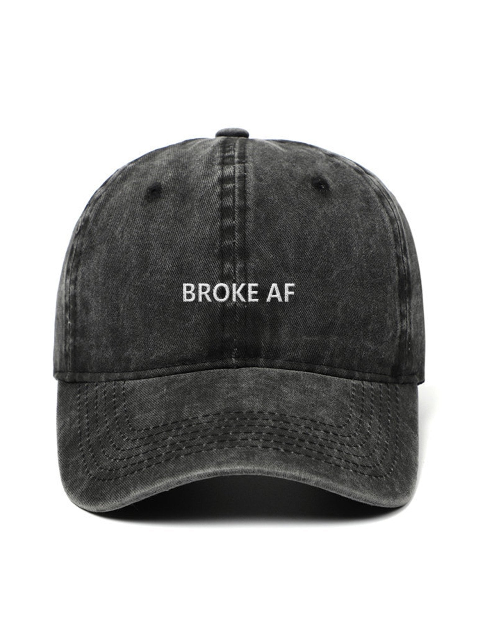 BROKE AF - Capkov.com washed cap-Hat-Capkov