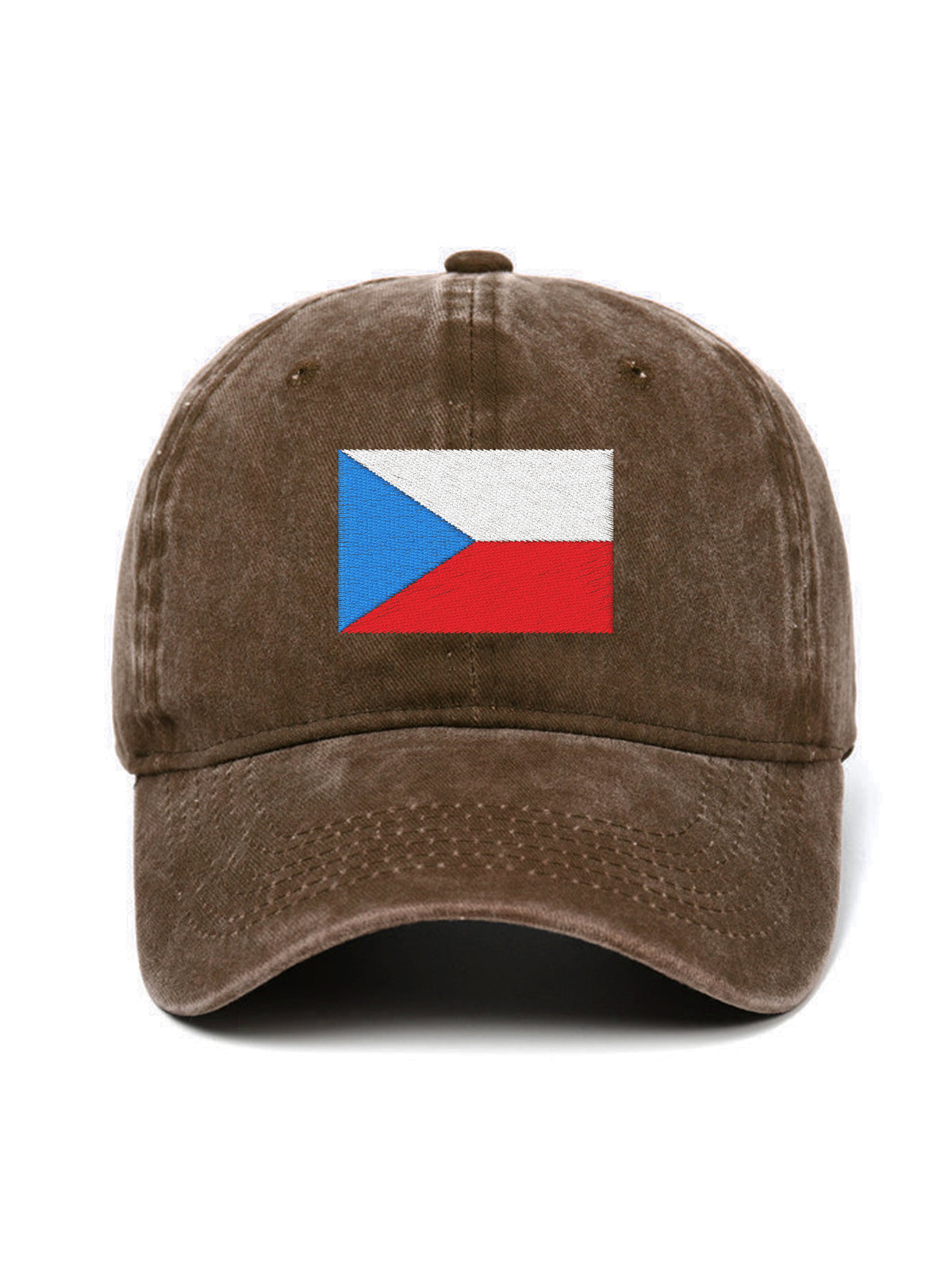 CZECH FLAG – washed cap, Washed Brown – photo 4 of 9