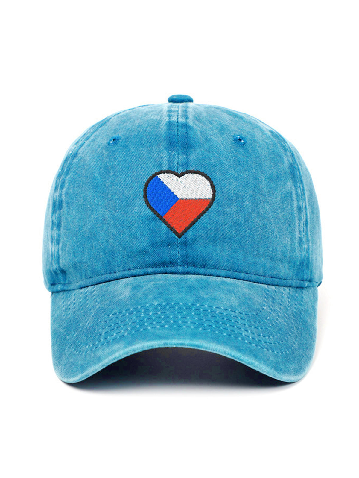 CZECH HEART – washed cap, Washed Ocean – photo 5 of 9