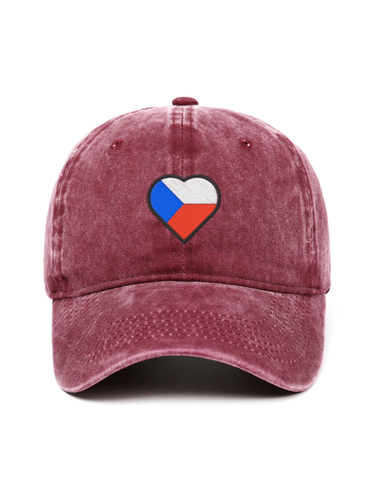CZECH HEART – washed cap, Washed Wine – photo 2 of 9