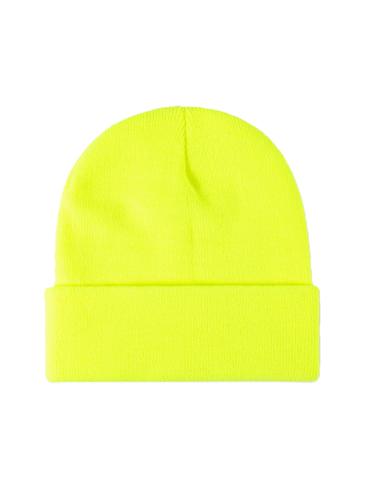 Basic Without Embroidery – Winter Beanie, Neon yellow – photo 18 of 19