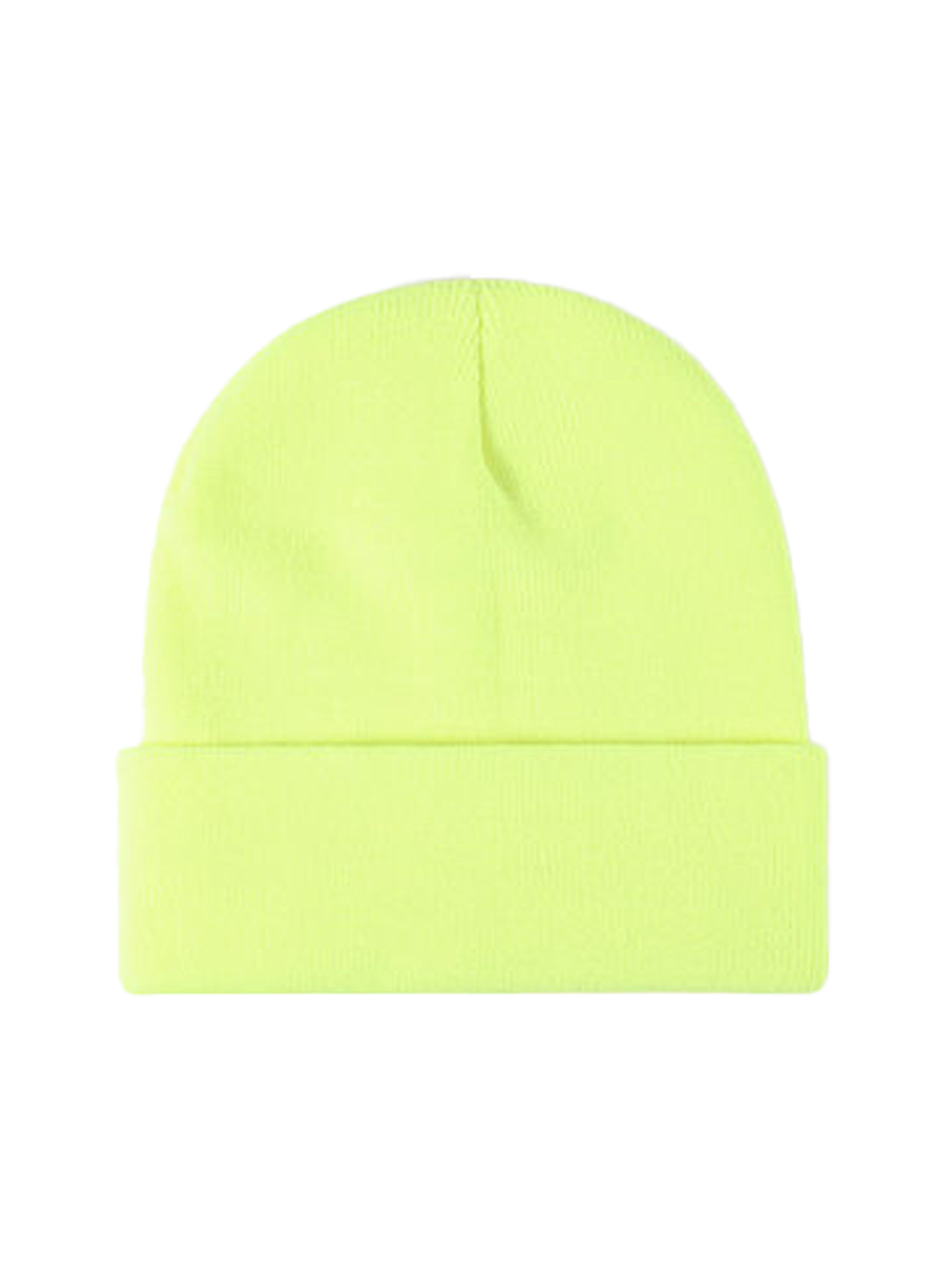 Basic Without Embroidery – Winter Beanie, Neon yellow – photo 18 of 19