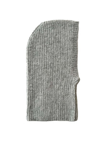 Ribbed balaclava without embroidery – Winter Gear – beanie, Gray