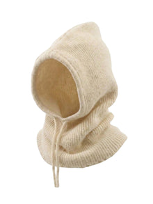 Knitted hood without embroidery – Winter Gear – beanie, Cream – photo 3 of 4