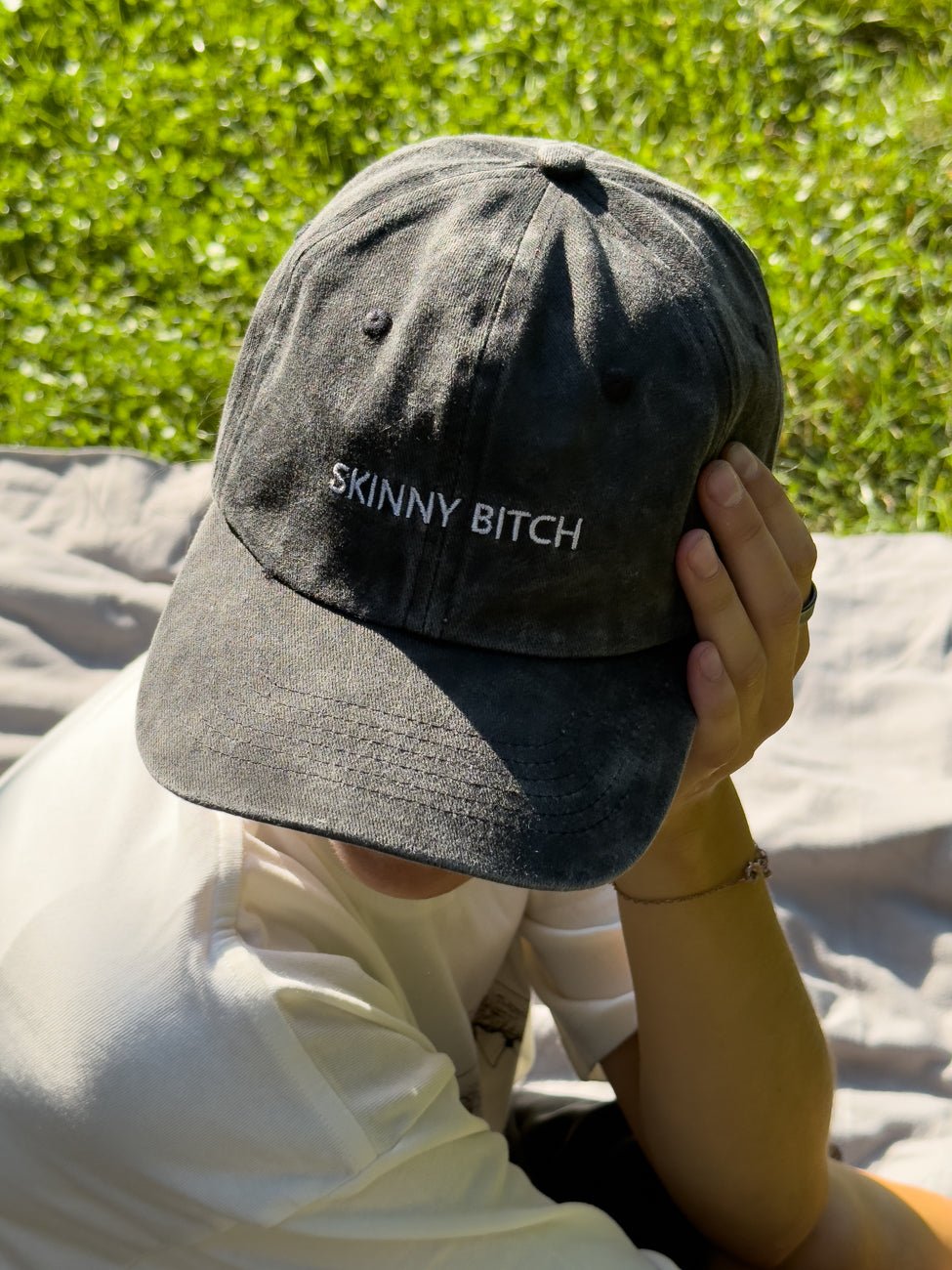 SKINNY BITCH - Capkov.com washed cap-Hat-Capkov