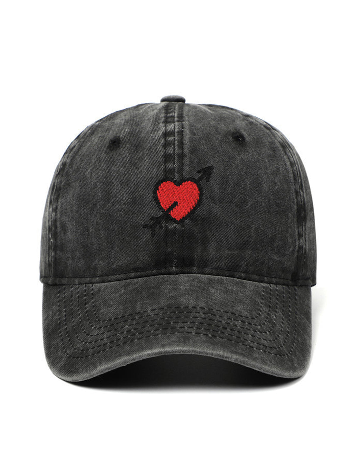 IN LOVE – washed cap, Washed Black