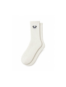Capkov Embroidery Socks Panda – Cream