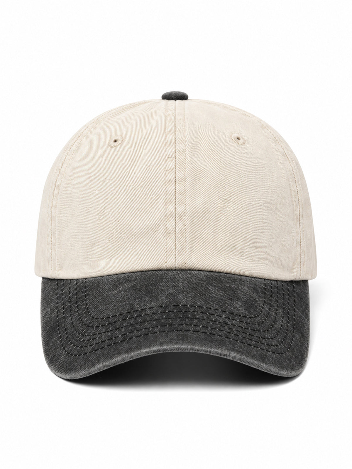 Vintage Two-Tone Cap without embroidery – cap, Washed Black – photo 2 of 8