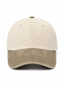 Vintage Two-Tone Cap without embroidery – cap, Washed Beige