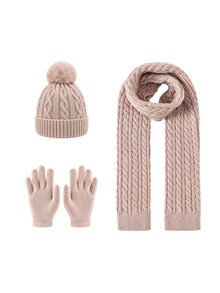 Kids Winter Set – Beanie, Gloves & Scarf – Khaki – full set | Capkov