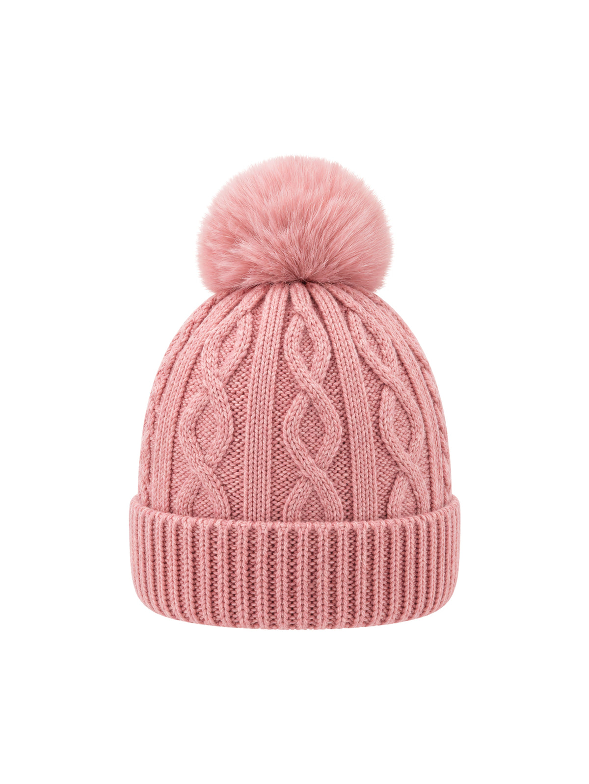 Kids Pom Beanie (1 Pom) – Powder pink | Capkov