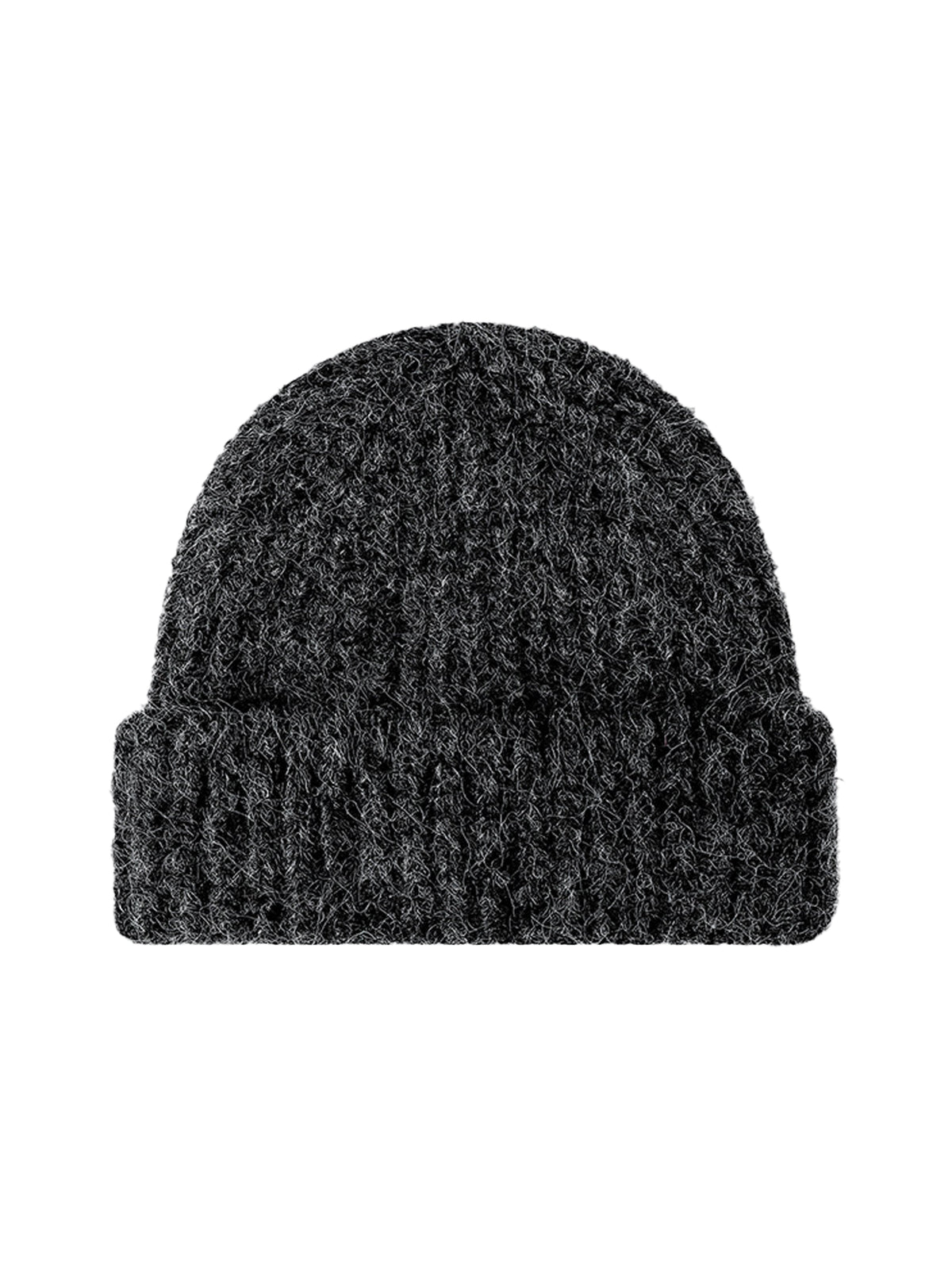 Fluffy without embroidery – winter beanie, Grey – photo 6 of 8