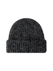 Fluffy without embroidery – winter beanie, Grey
