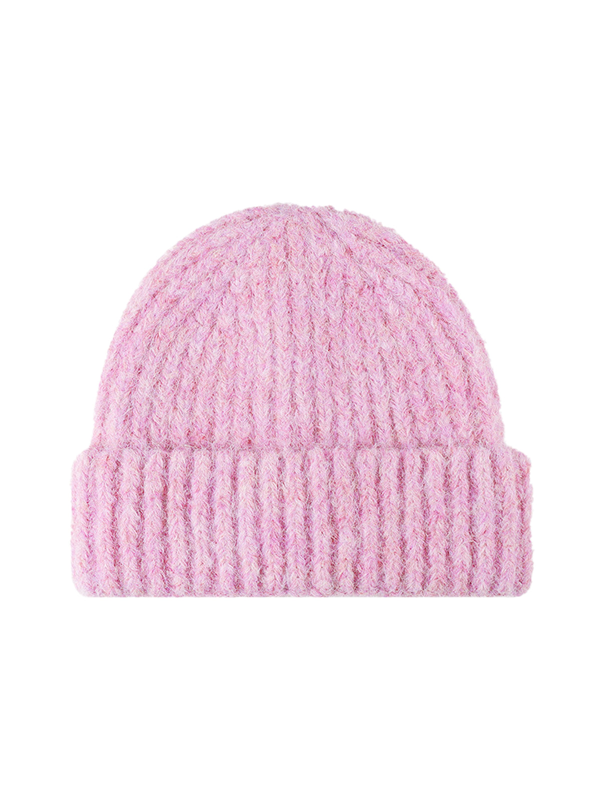Fluffy without embroidery – winter beanie, Pink – photo 5 of 8