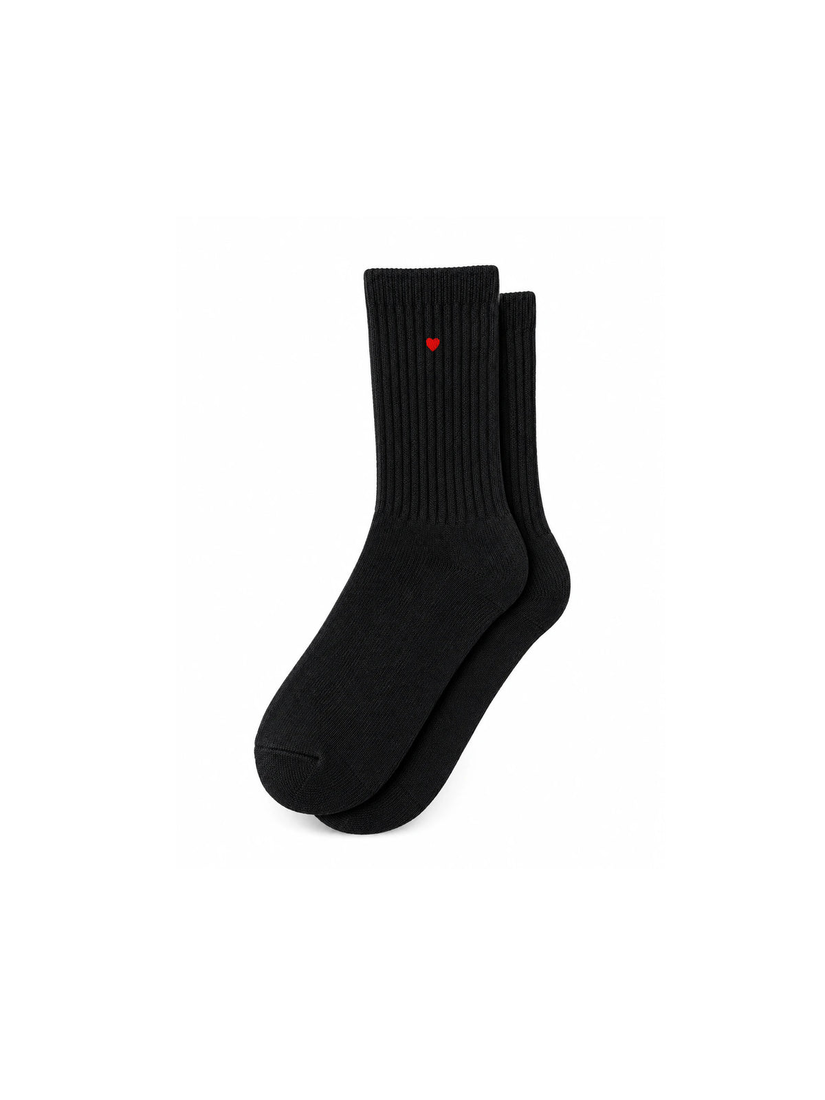 Capkov Embroidery Socks Heart, Black