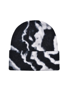 Tie Dye without embroidery – winter beanie, Navy-white