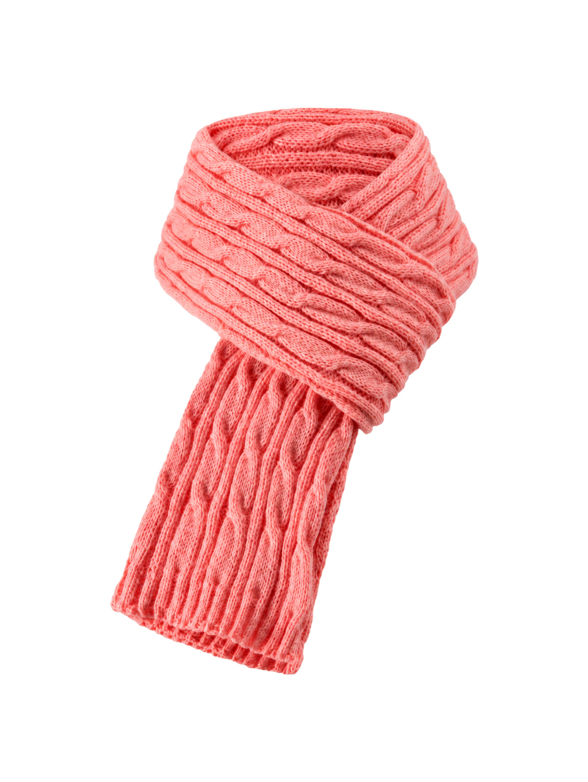 Cable-Knit Scarf – Pink | Capkov