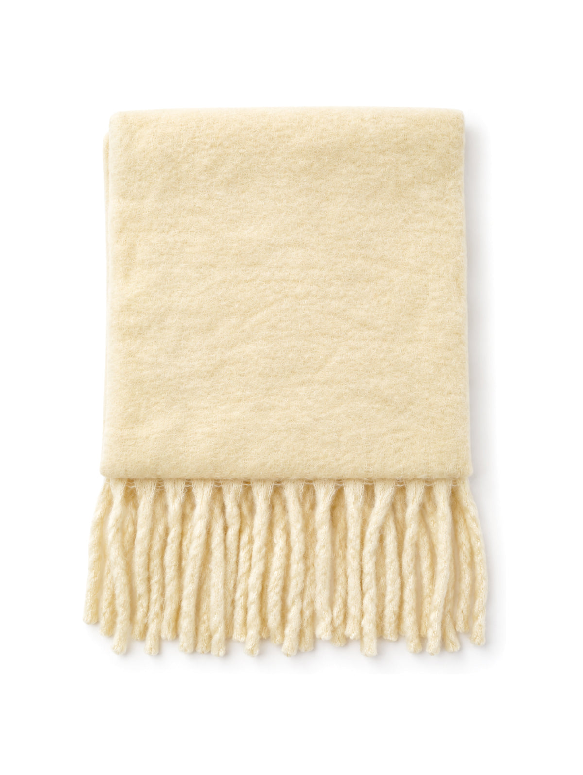 Fringed Brushed Scarf – Cream | Capkov