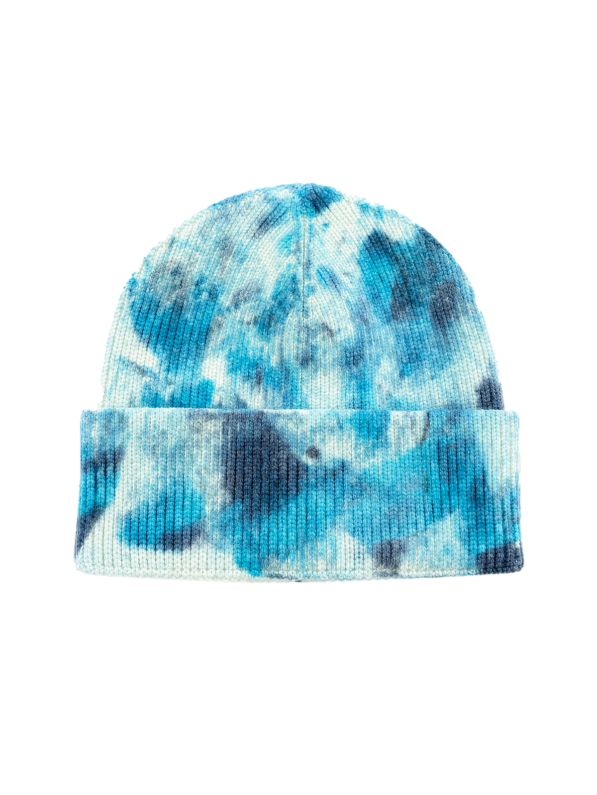 Tie Dye without embroidery – winter beanie, Blue-white – photo 6 of 6