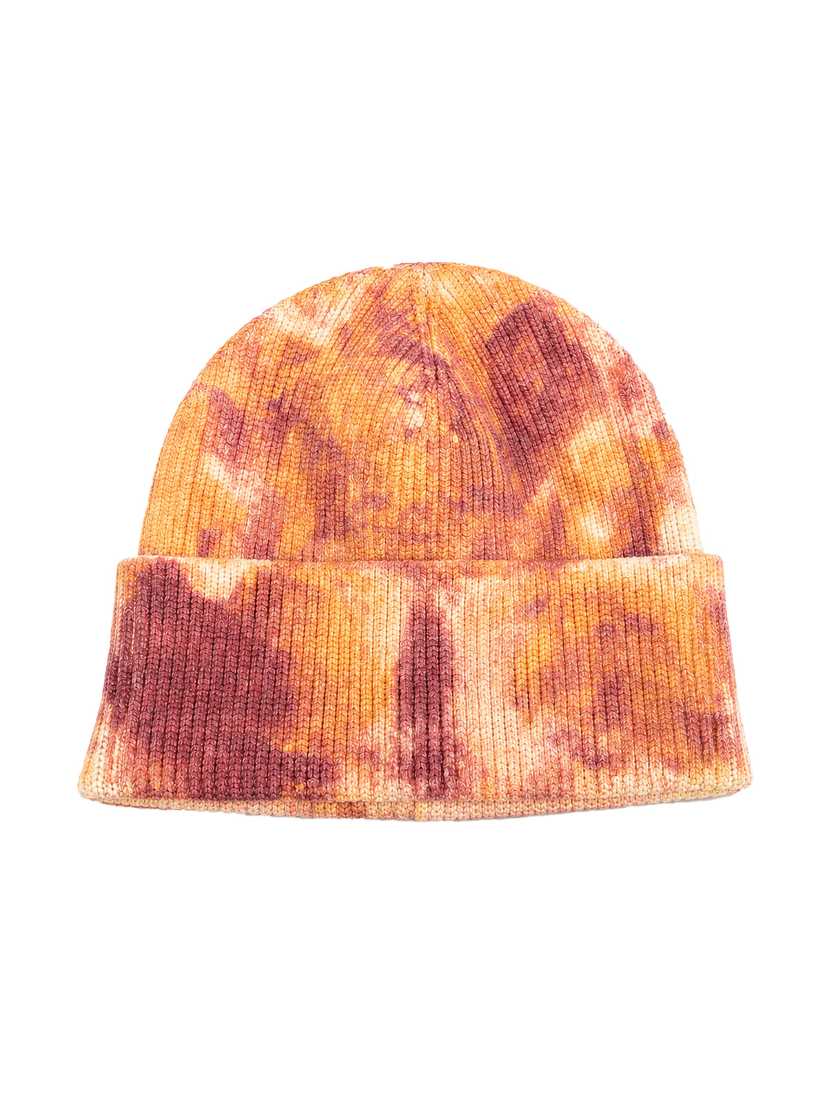 Tie Dye without embroidery – winter beanie, Yellow-wine – photo 5 of 6