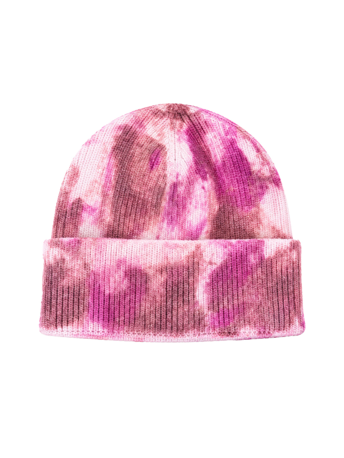 Tie Dye without embroidery – winter beanie, Purple-white – photo 6 of 6