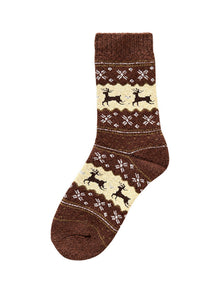 Capkov Winter Socks Reindeer – Brown