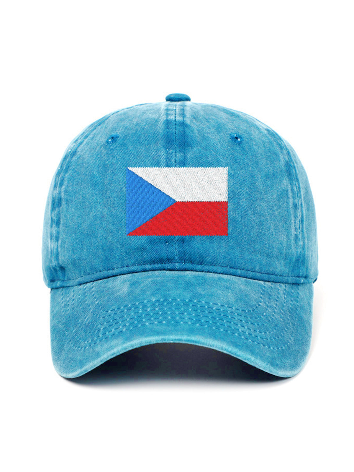 CZECH FLAG – washed cap, Washed Ocean – photo 5 of 9