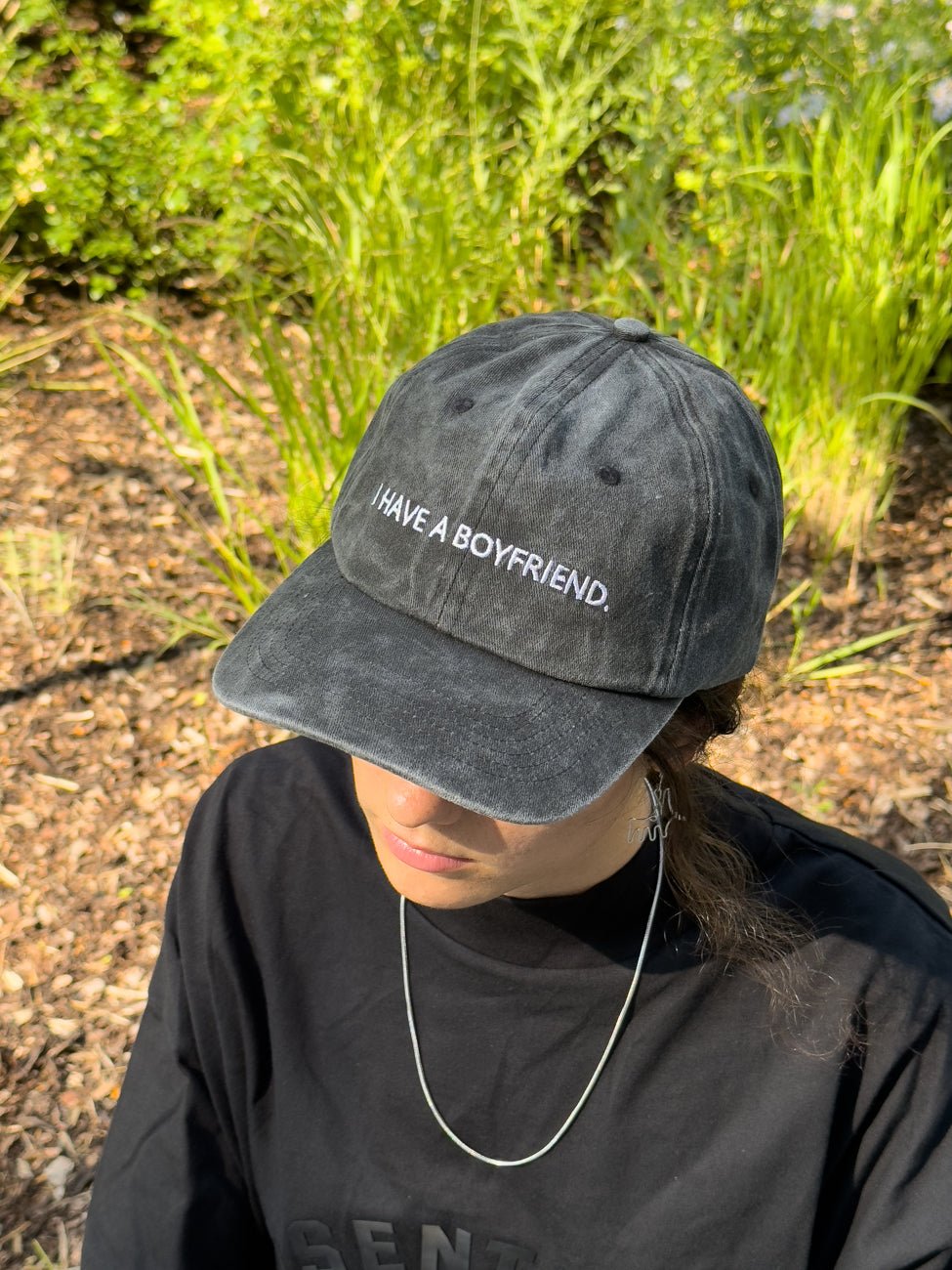 I HAVE A BOYFRIEND. - Capkov.com washed cap-Hat-Capkov