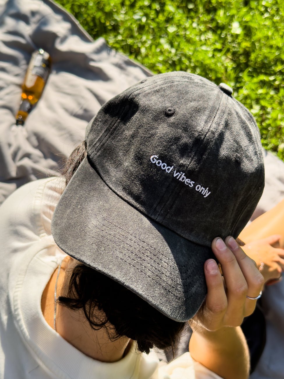 Good vibes only - Capkov.com washed cap-Hat-Capkov