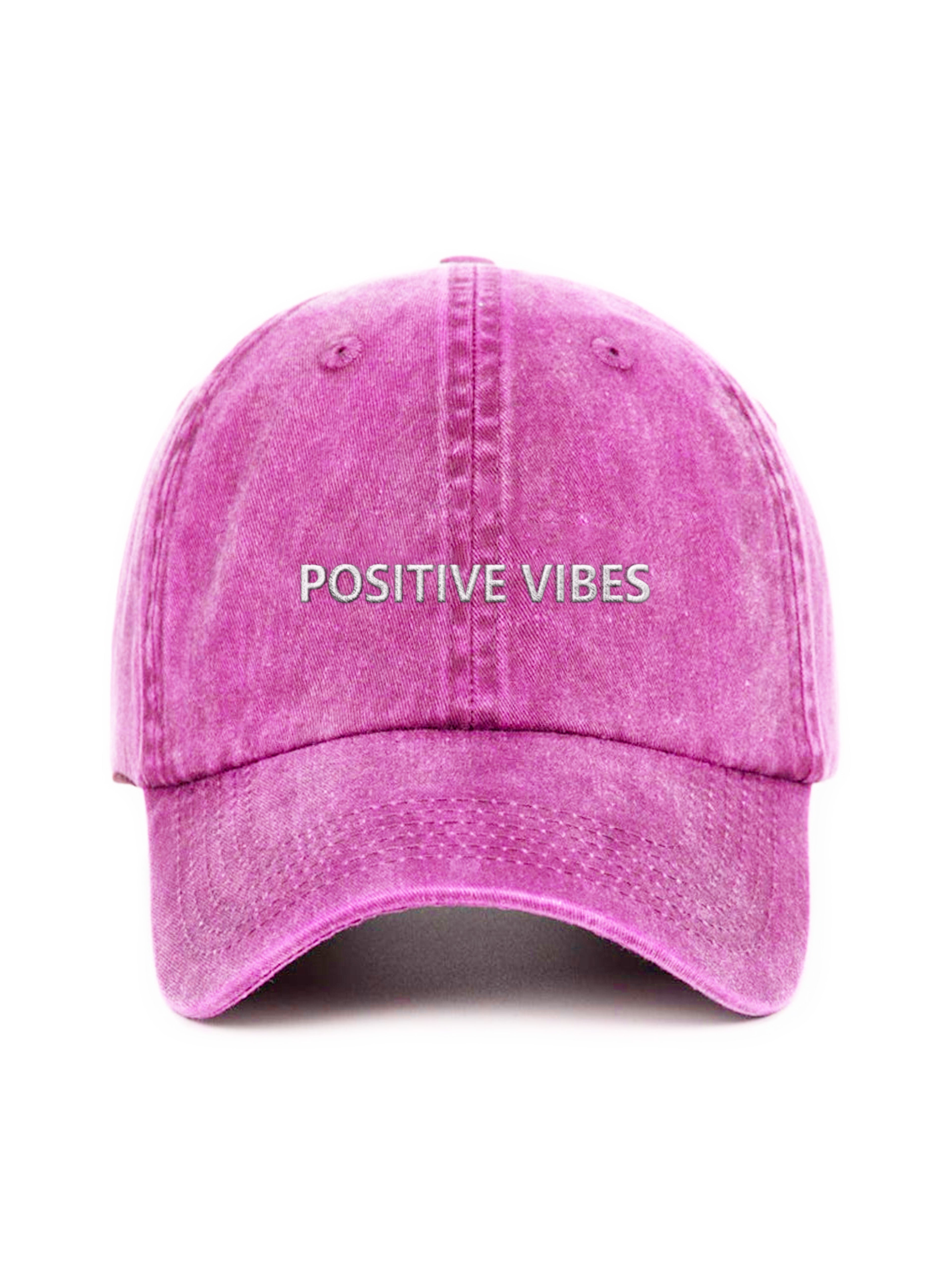 POSITIVE VIBES - Capkov.com washed cap-Hat-Capkov