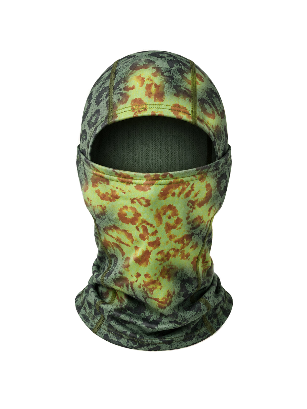 Heat-reactive Ski Mask Without Embroidery – winter gear – beanie, Green leopard – photo 7 of 12