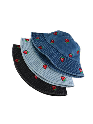 Bucket Hat Strawberries - Capkov.com hat-Hat-Capkov