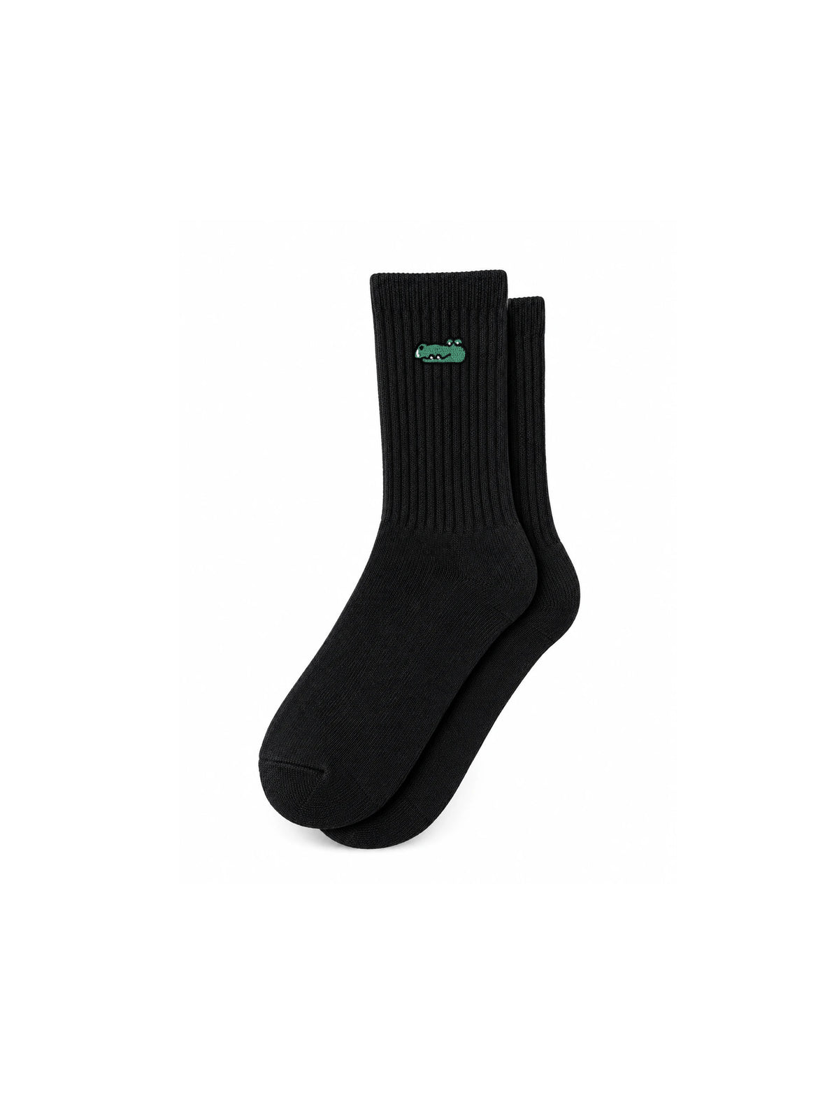 Capkov Embroidery Socks Crocodile – Black