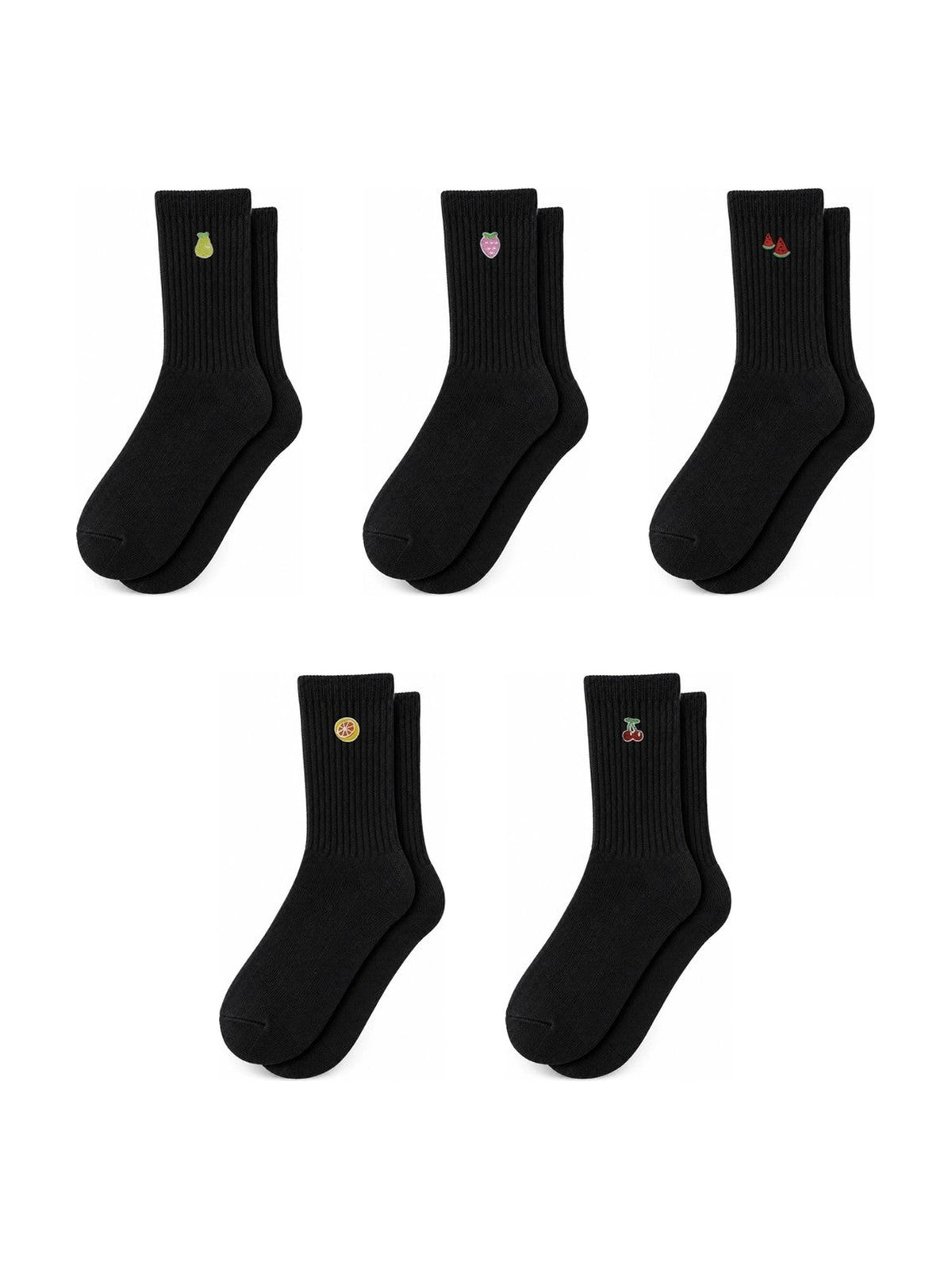 Capkov Embroidery Socks Fruit Set, Black – photo 2 of 2