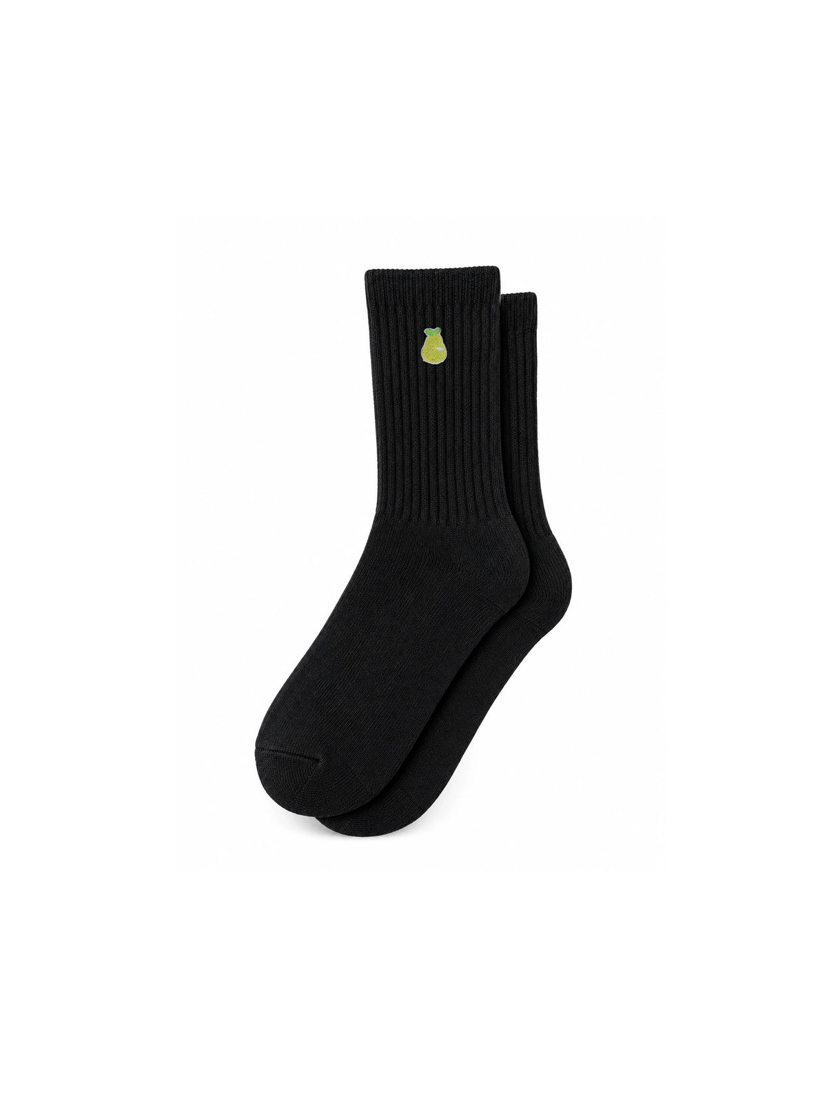 Capkov Embroidery Socks Pear – Black