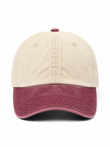 Vintage Two-Tone Cap without embroidery – cap, Washed Wine