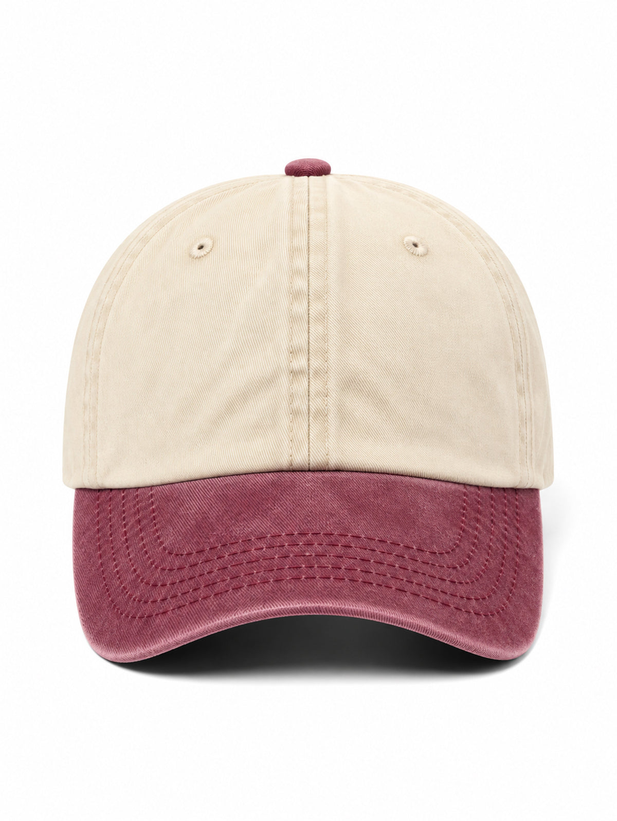 Vintage Two-Tone Cap without embroidery – cap, Washed Wine – photo 3 of 8