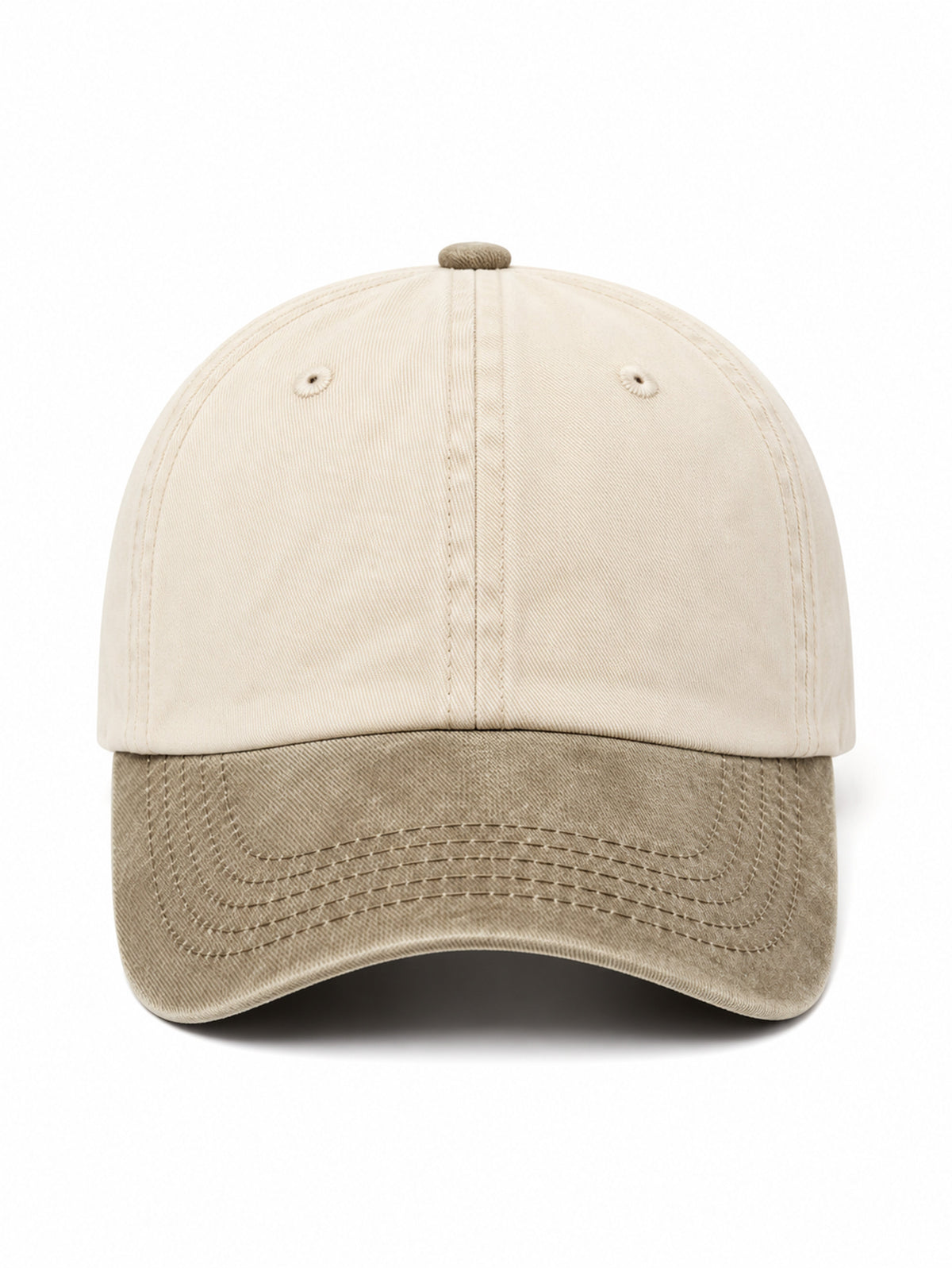 Vintage Two-Tone Cap without embroidery – cap, Washed Beige – photo 6 of 8