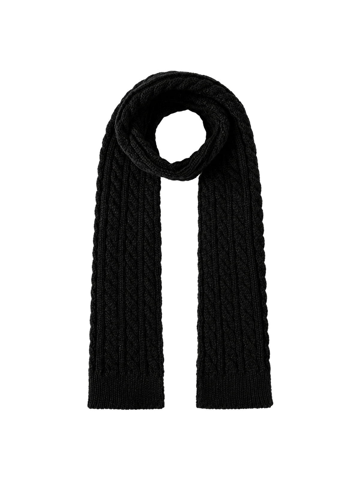 Kids Knit Scarf – Black | Capkov