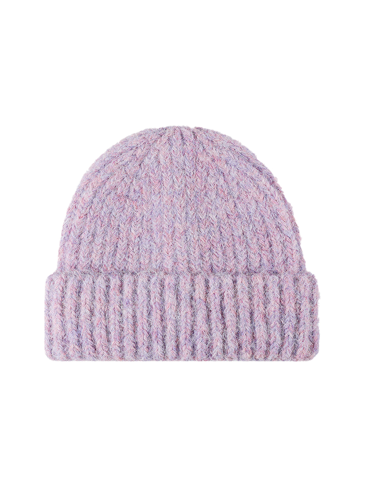 Fluffy without embroidery – winter beanie, Lilac – photo 4 of 8