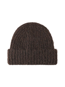 Fluffy without embroidery – winter beanie, Brown – photo 2 of 8