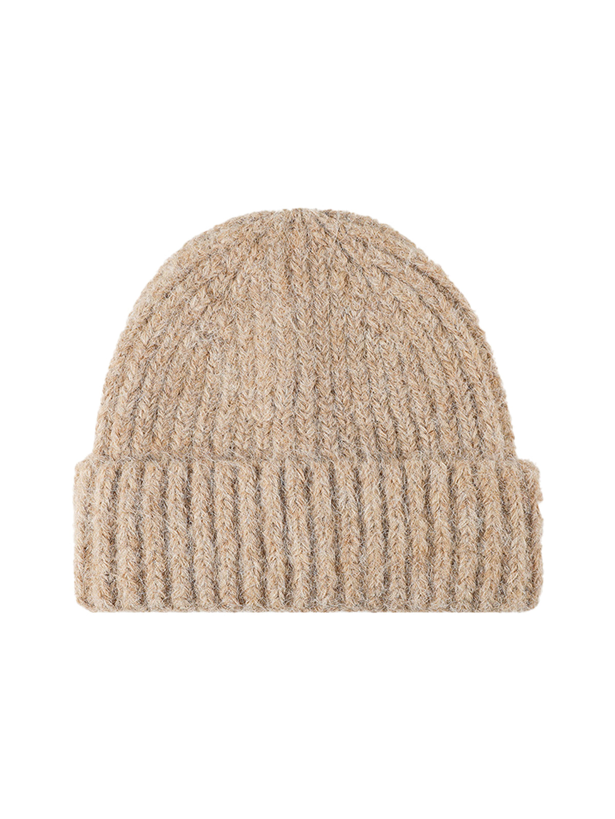 Fluffy without embroidery – winter beanie, Beige – photo 5 of 8