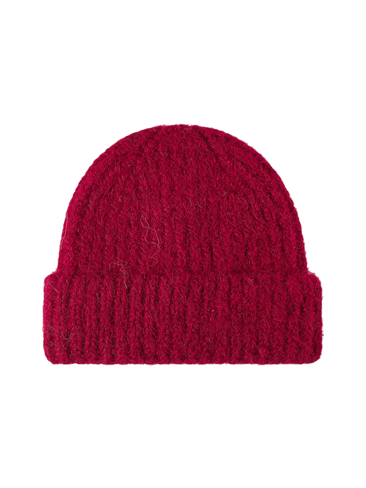Fluffy without embroidery – winter beanie, Red