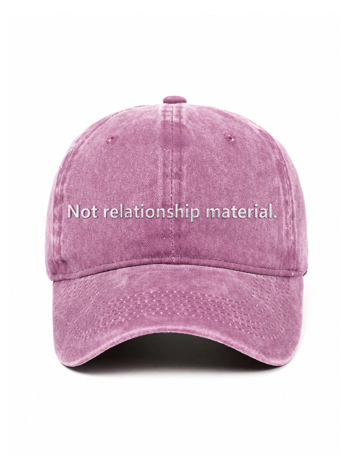 Not relationship material. - Capkov.com washed cap – bílá