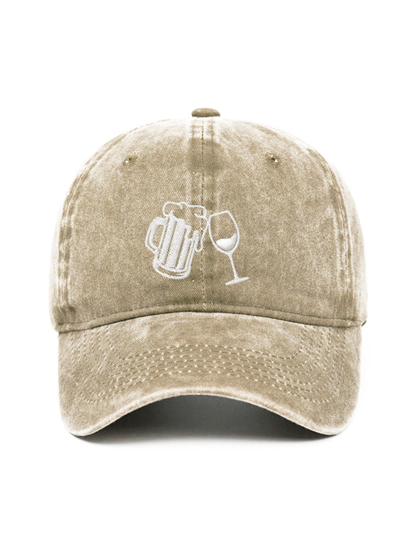 BEER and WINE "Cheers" - Capkov.com washed cap-Hat-Capkov