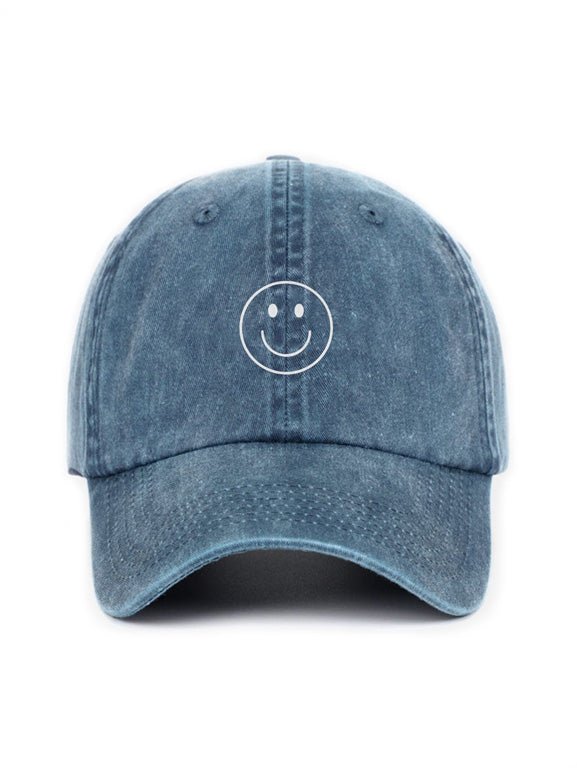 SMILEY FACE - Capkov.com washed cap-Hat-Capkov