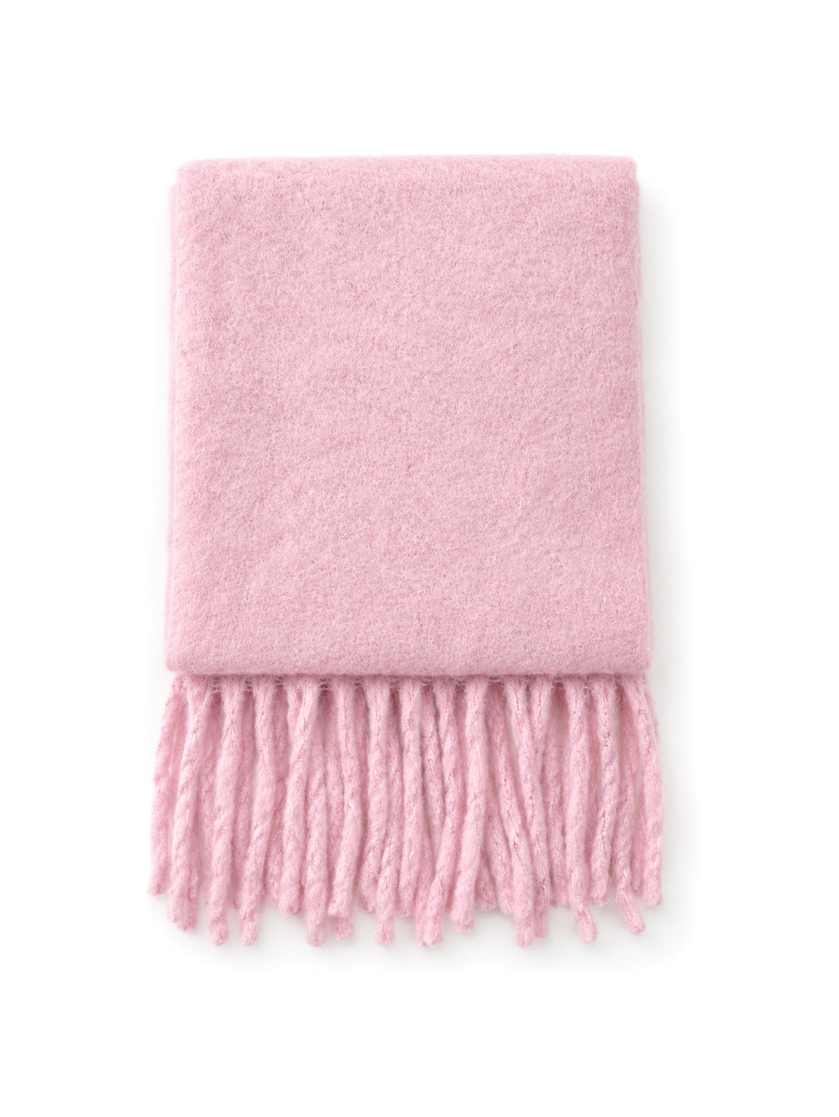 Fringed Brushed Scarf – Light pink | Capkov