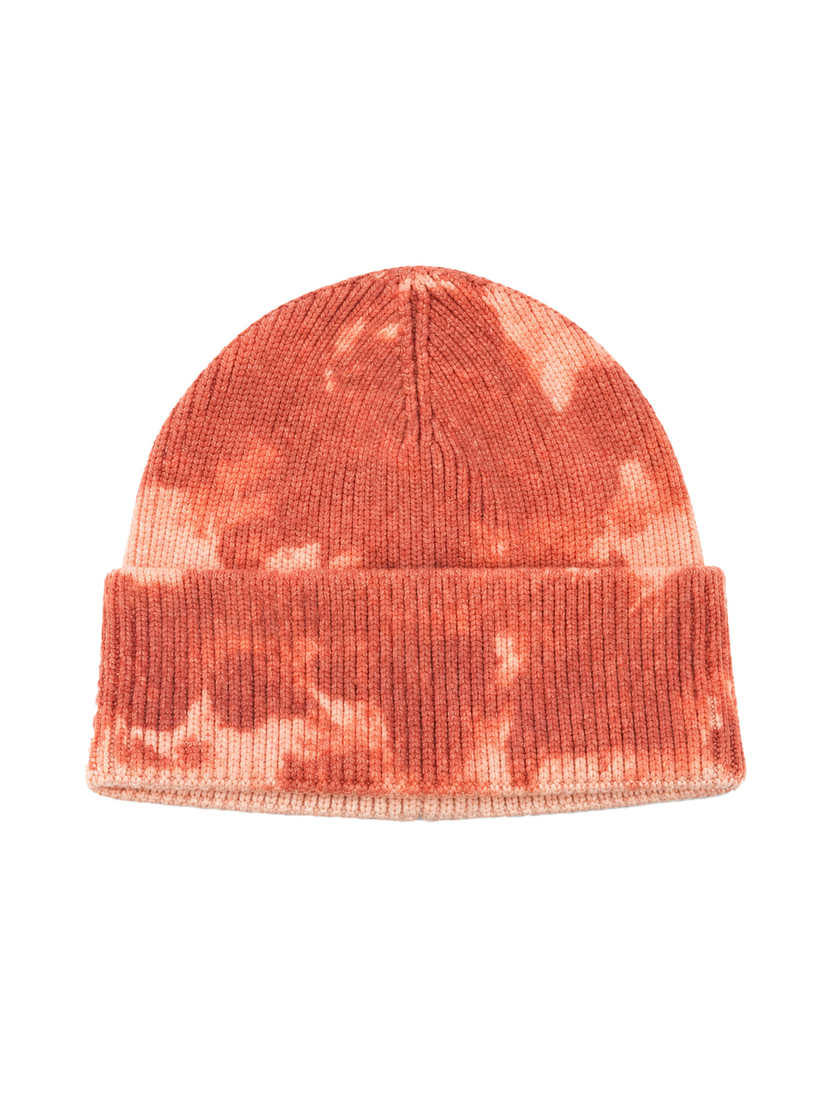 Tie Dye without embroidery – winter beanie, Orange-white – photo 3 of 6
