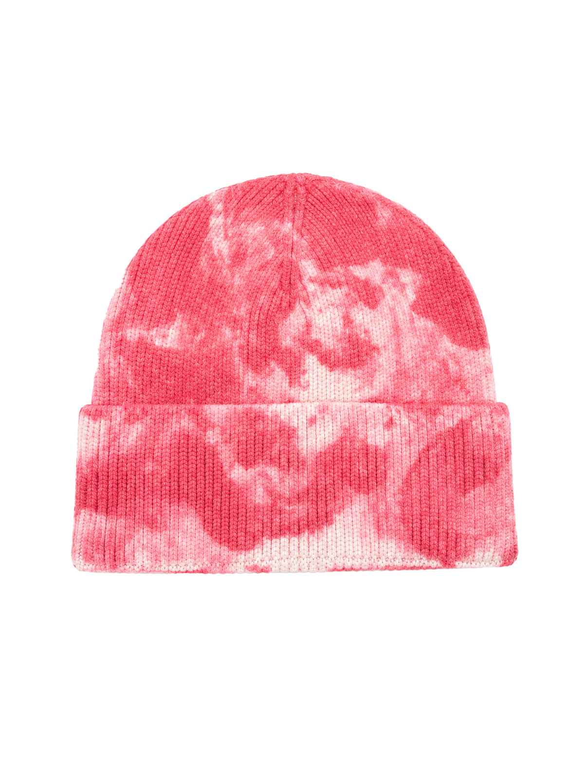 Tie Dye without embroidery – winter beanie, Red-white – photo 4 of 6