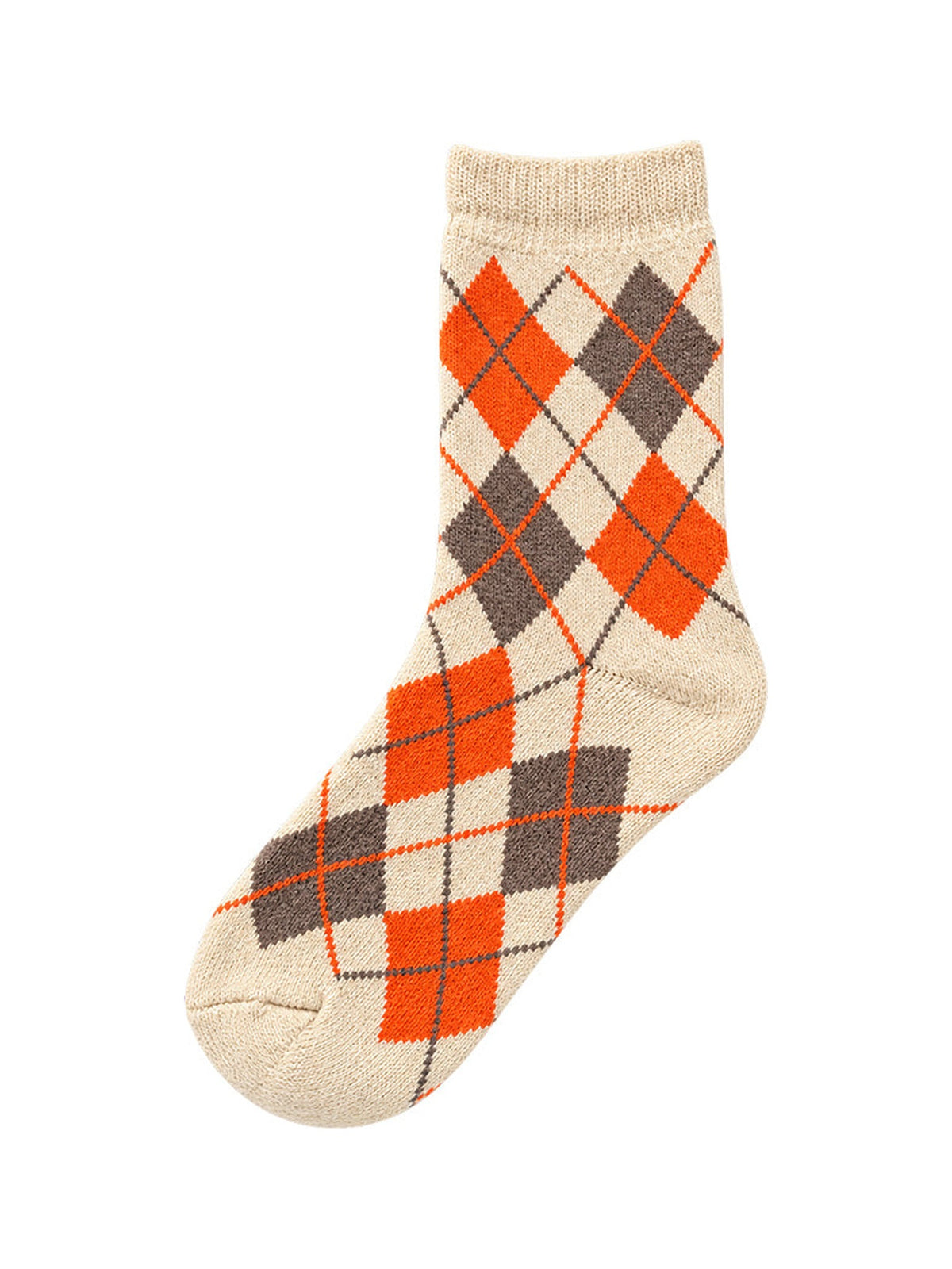 Capkov Winter Socks Argyle – Beige